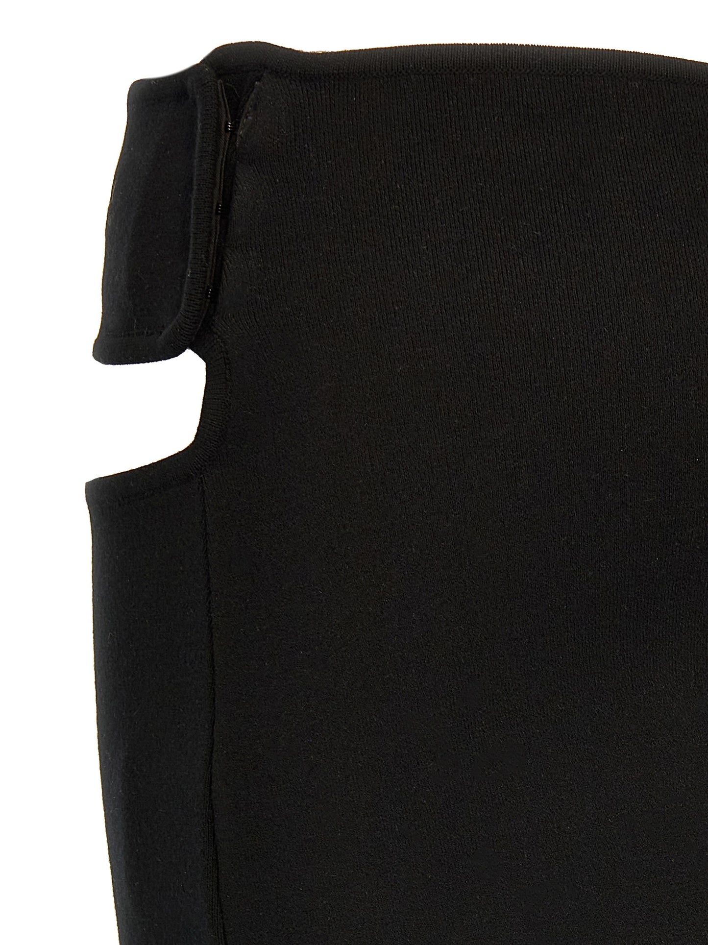 Courrèges Black Viscose Long Skirt