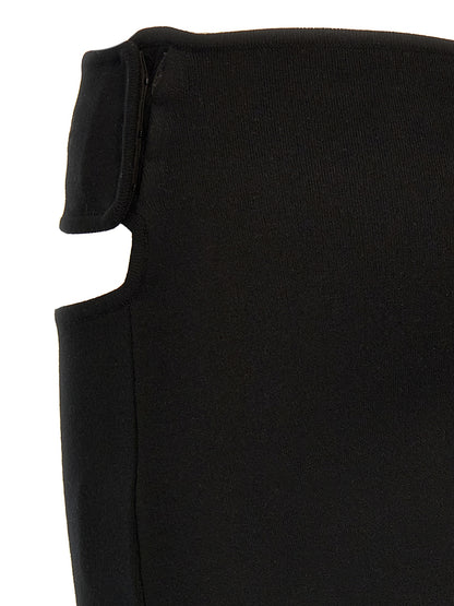 Courrèges Black Viscose Long Skirt