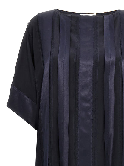 DI.LA3 PARI' Blue Silk Long Dress