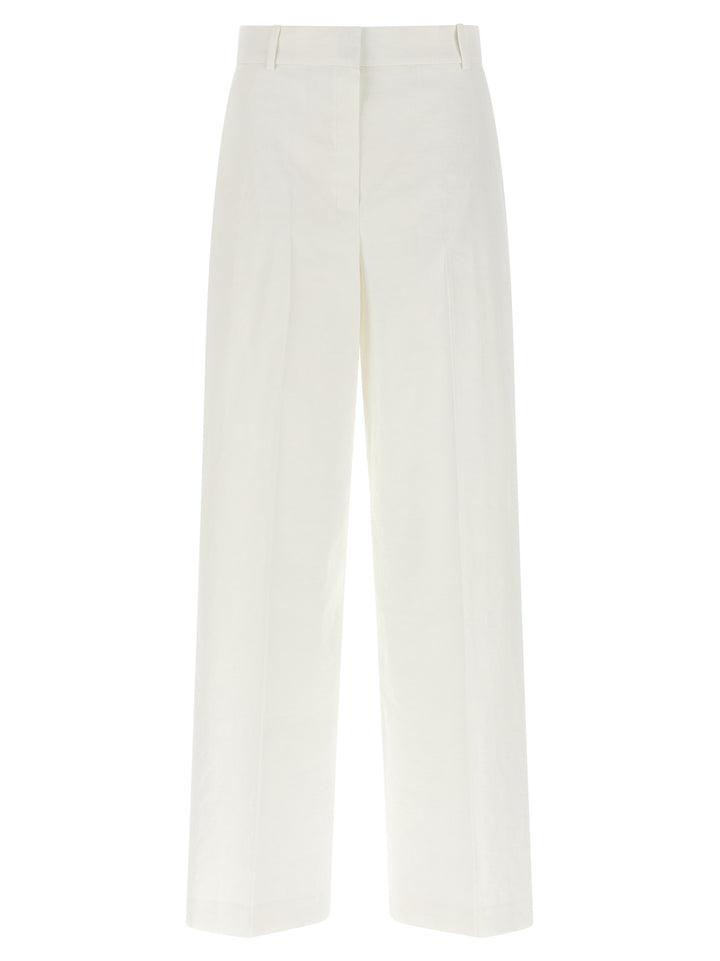 Theory White Linen Casual Pants