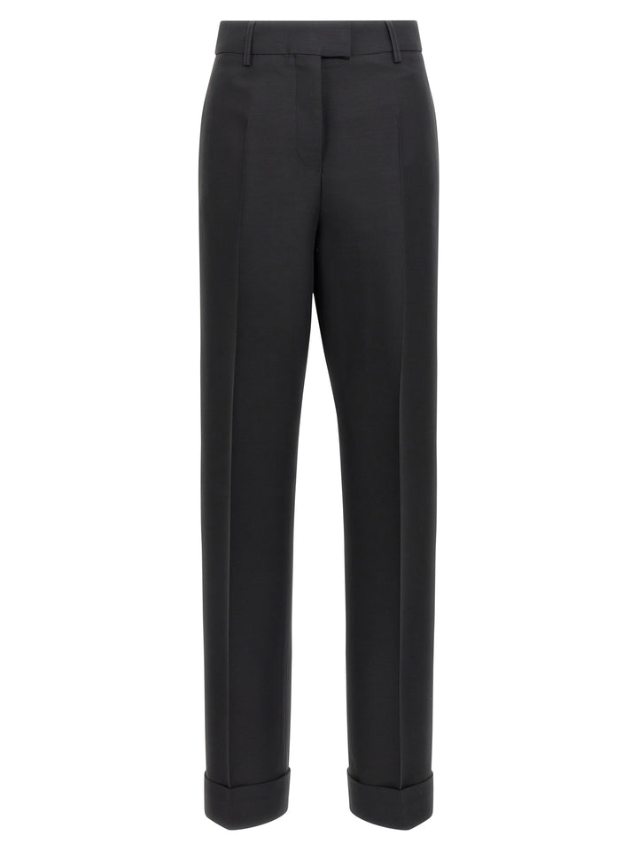 Ferragamo Black Viscose Dress Pants