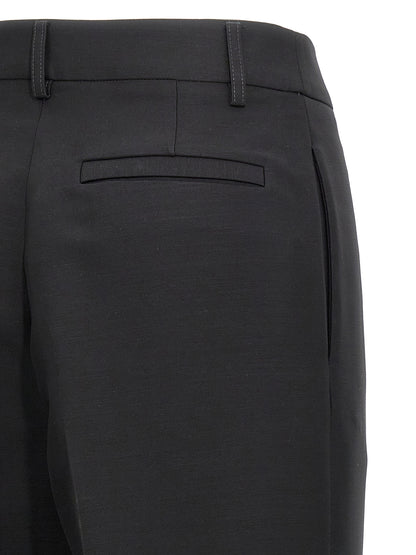 Ferragamo Black Viscose Dress Pants