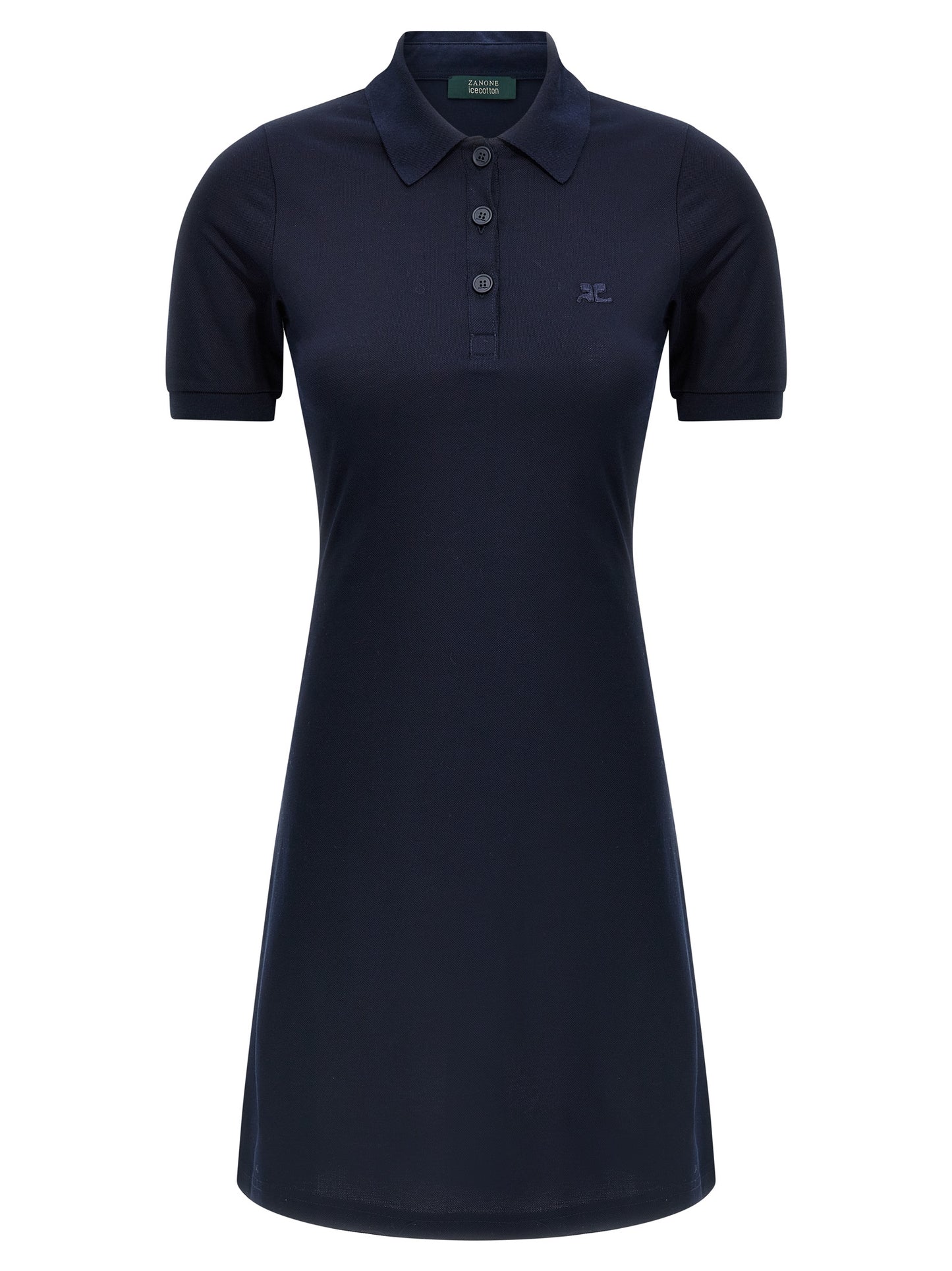 Courrèges Blue Cotton Short Dress
