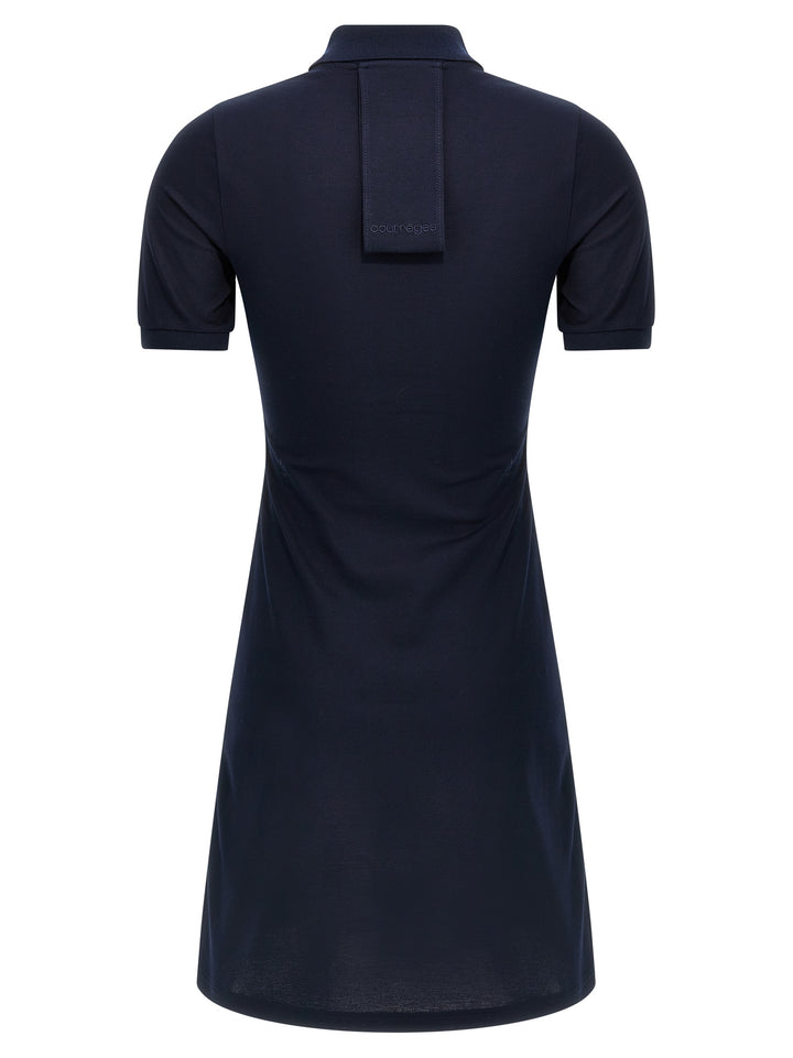 Courrèges Blue Cotton Short Dress