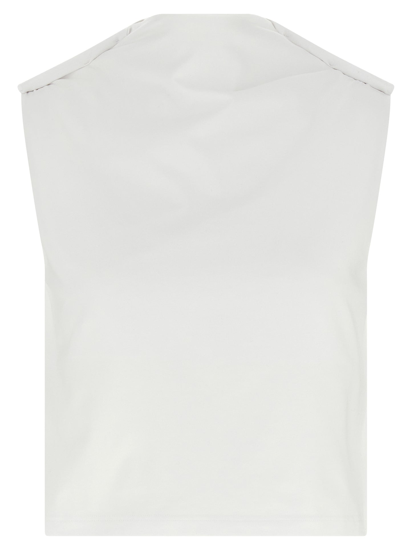 Armarium White Cotton Sleeveles T-Shirt