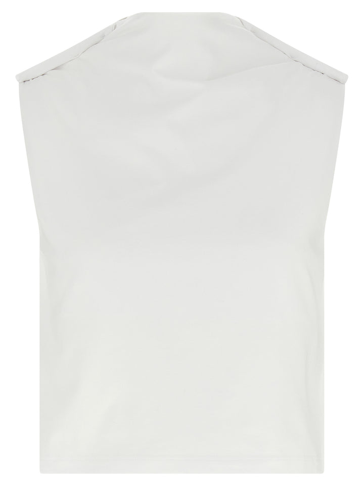 Armarium White Cotton Sleeveles T-Shirt