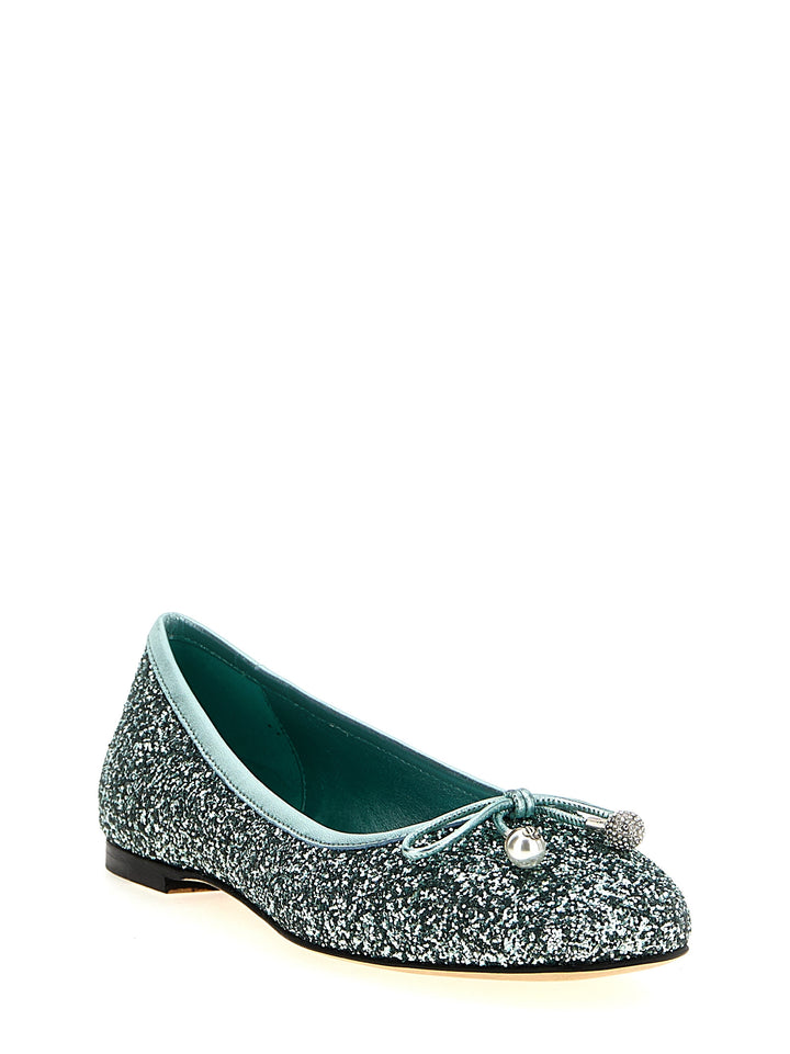 Jimmy Choo Bicolor Textile Ballet Flats