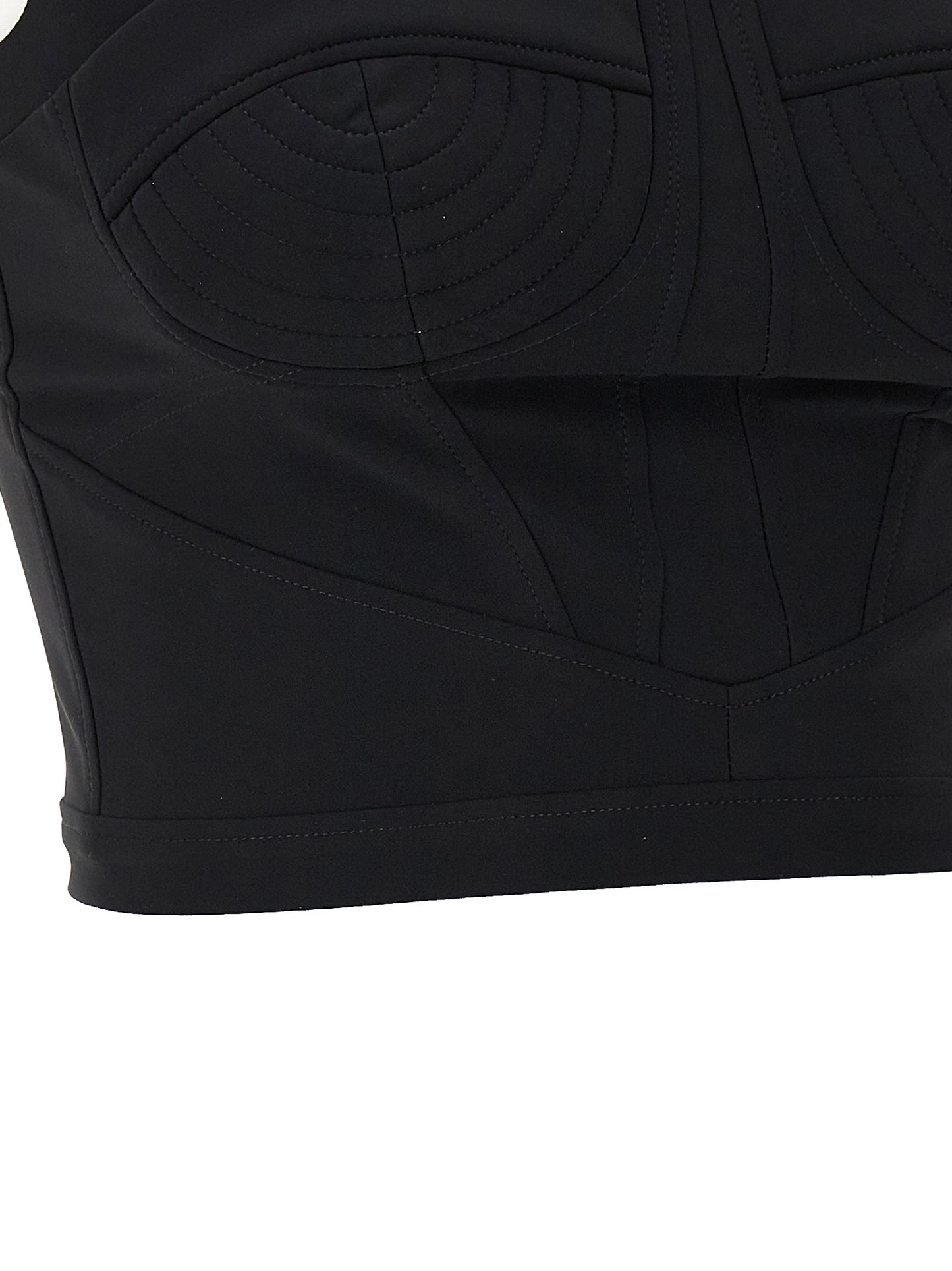 Nensi Dojaka Black Polyamide Tank Tops