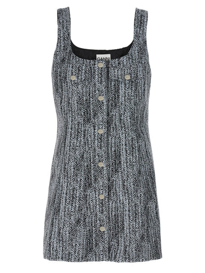 Ganni Multicolor Cotton Short Dress