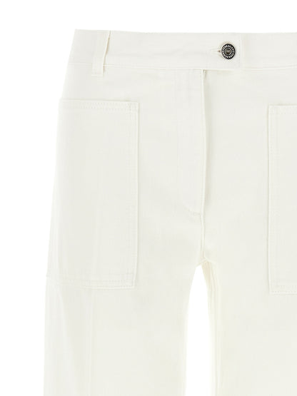 Ferragamo White Cotton Straight-Leg Jeans