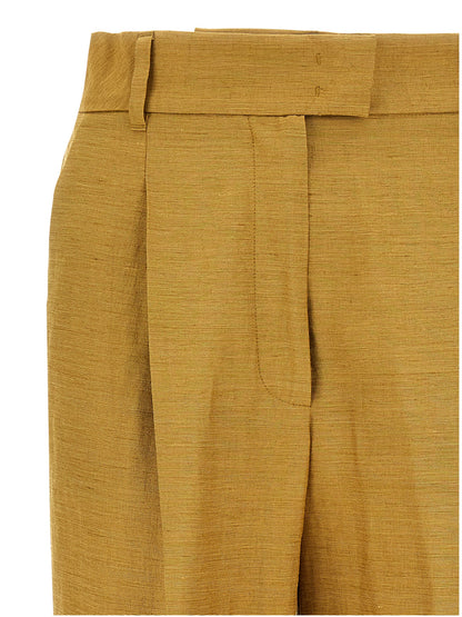 Max Mara Gold Fluorofiber Dress Pants