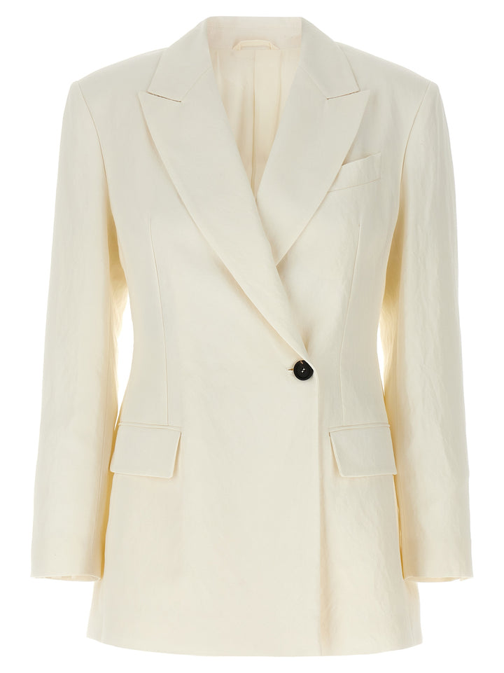 Brunello Cucinelli White Straw Blazer