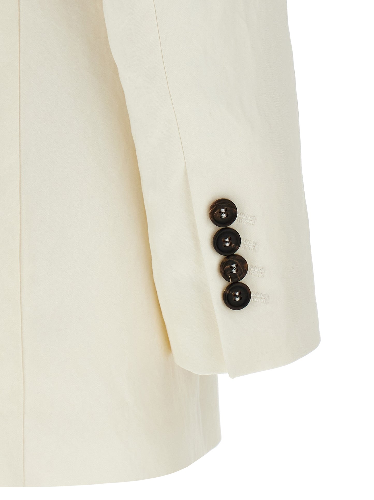 Brunello Cucinelli White Straw Blazer