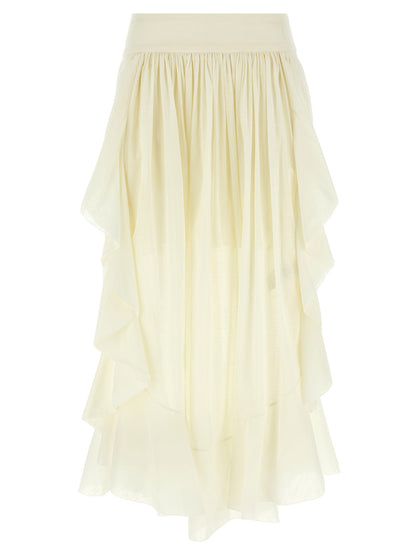 Zimmermann White Cotton Mini Skirt