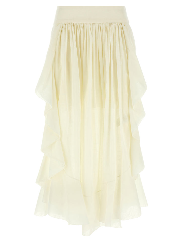 Zimmermann White Cotton Mini Skirt