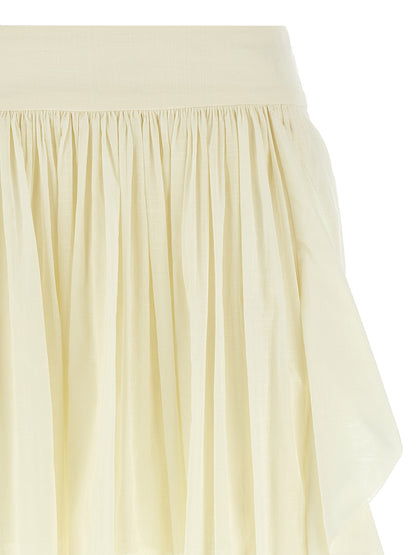 Zimmermann White Cotton Mini Skirt