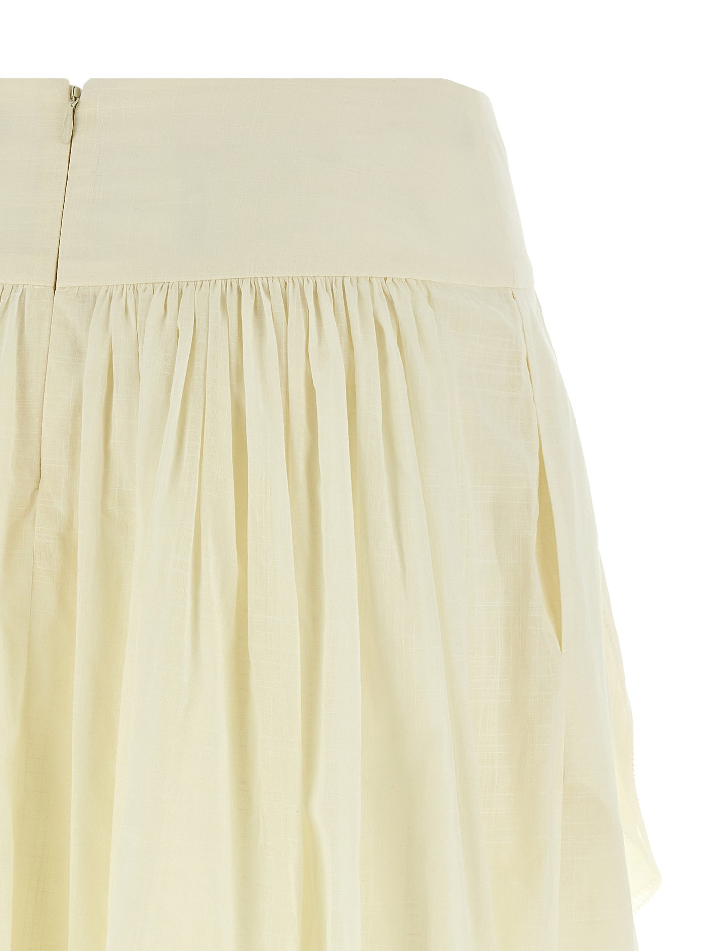 Zimmermann White Cotton Mini Skirt