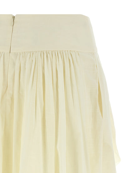 Zimmermann White Cotton Mini Skirt