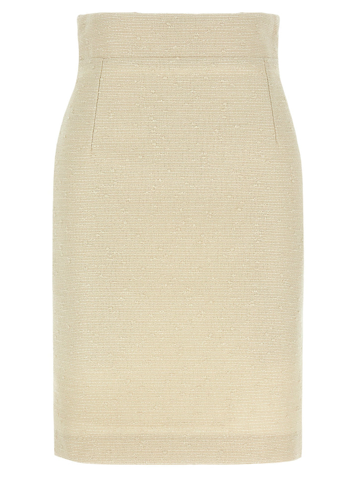 Tagliatore Beige Cotton Midi Skirt