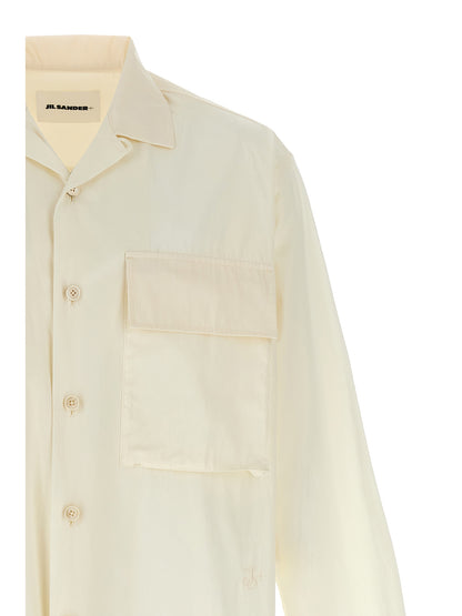 Jil Sander White Cotton Blouse