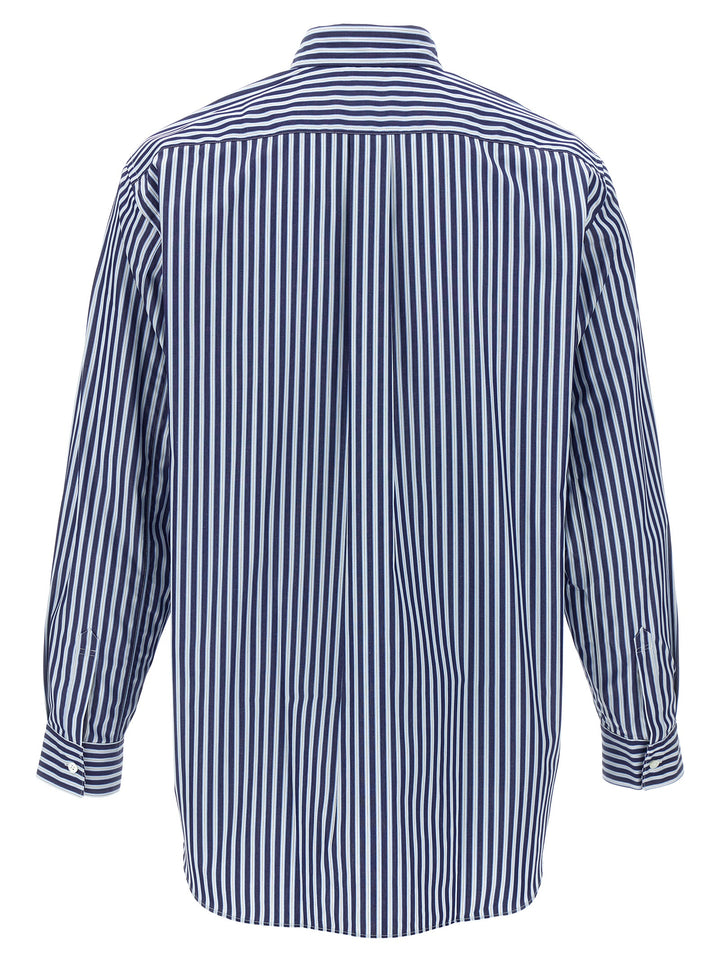 Comme Des Garçons Blue Cotton Blouse