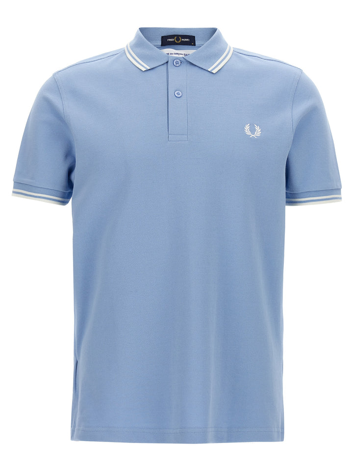 Comme Des Garçons Blue Cotton Polo Shirt
