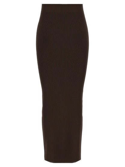 Max Mara Brown Viscose Mini Skirt
