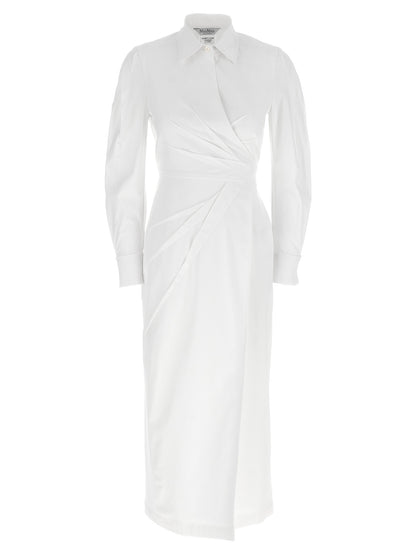 Max Mara White Cotton Long Dress
