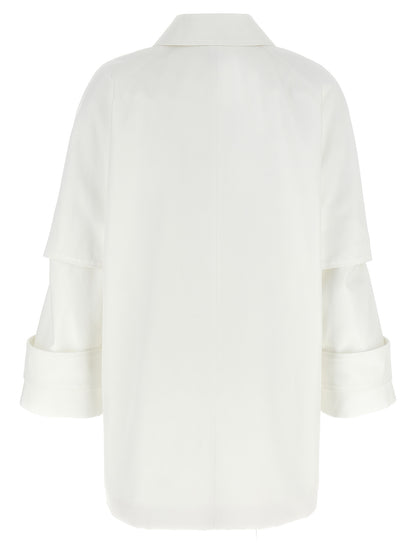 Max Mara White Cotton Coat