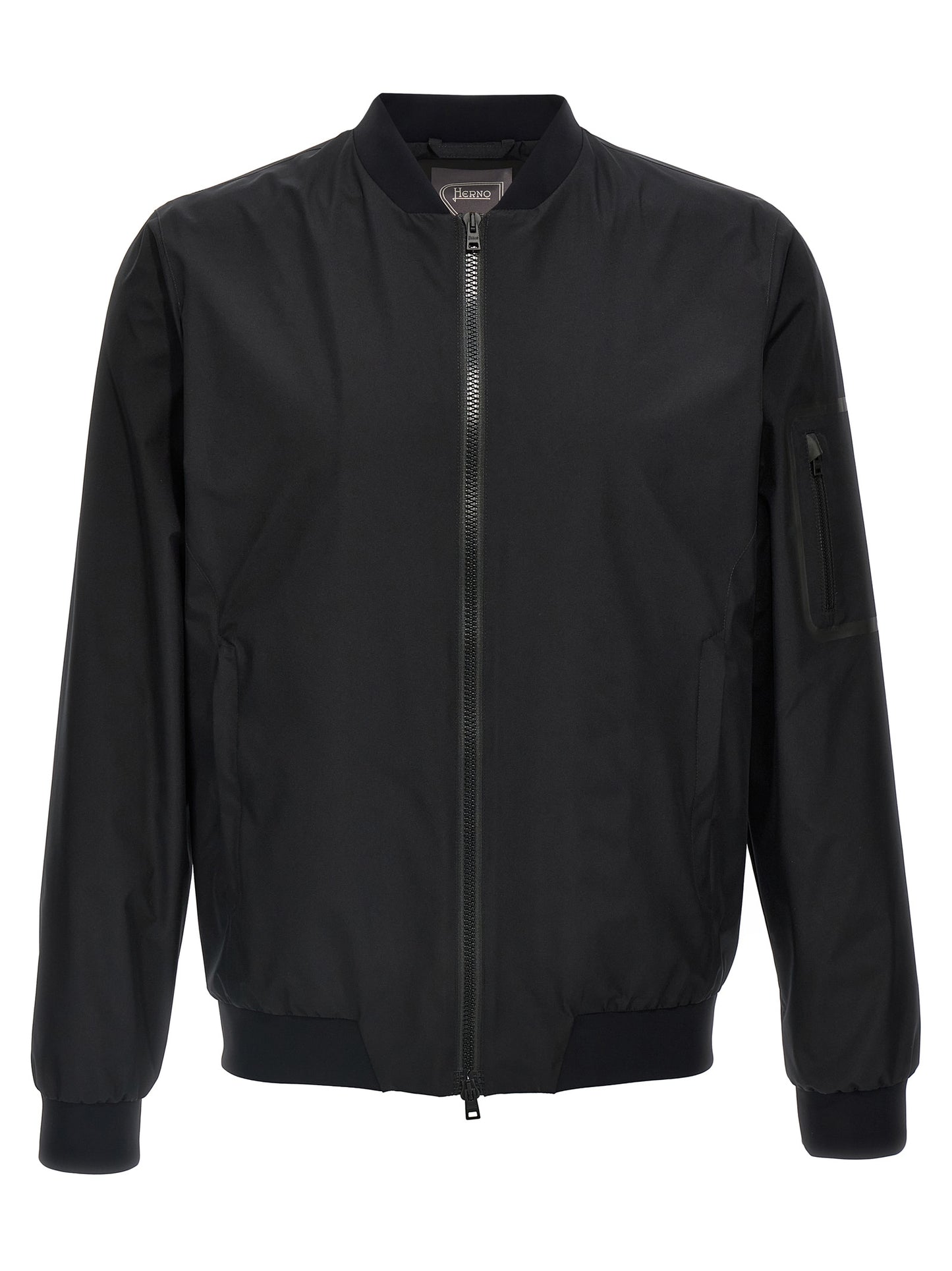 Herno Black Polyester Bomber