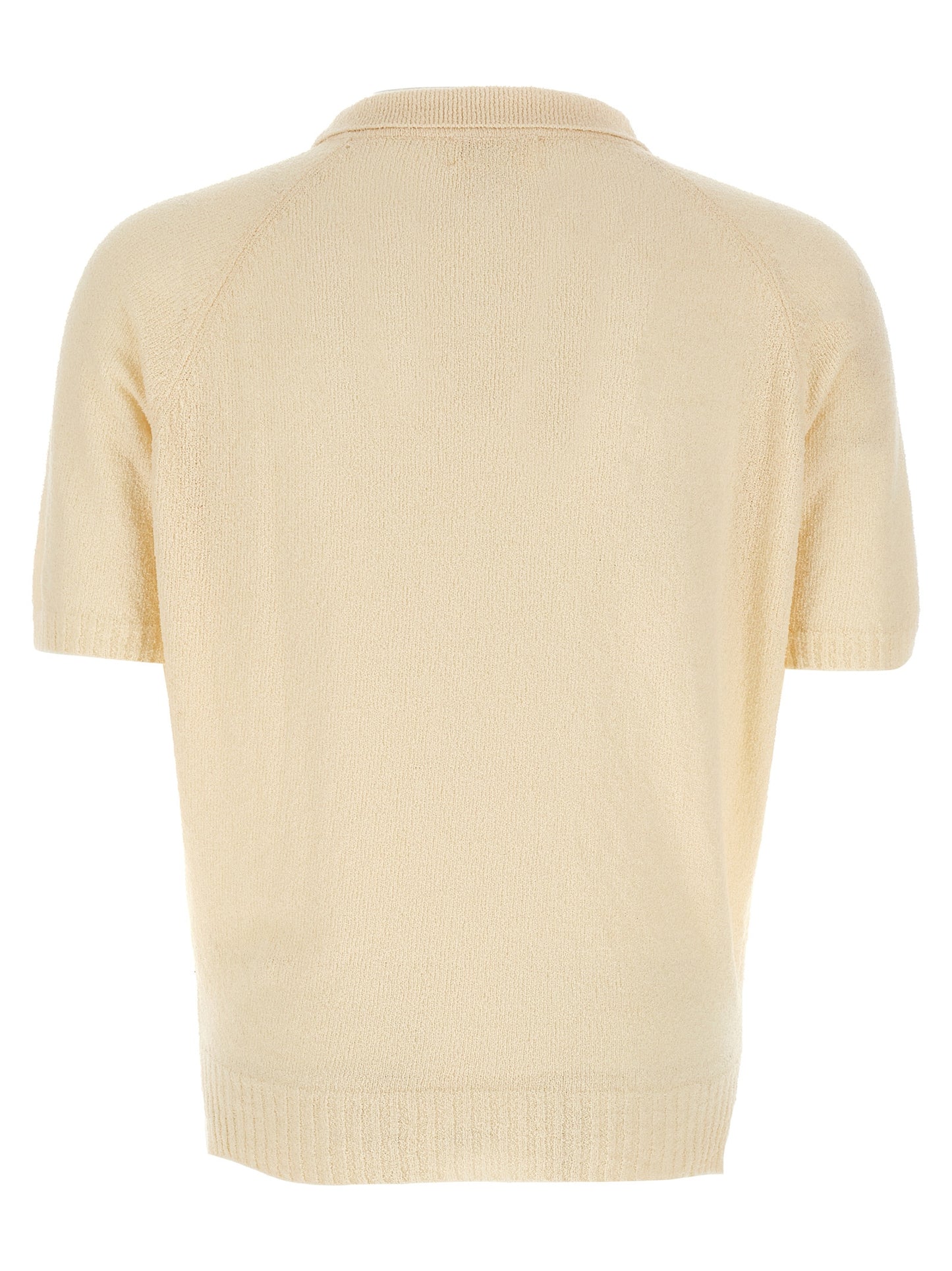 MA'RY'YA White Cotton Polo Shirt
