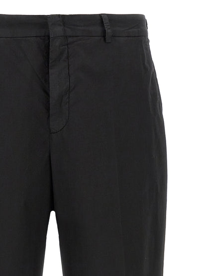 CELLAR DOOR Black Cotton Casual Pants