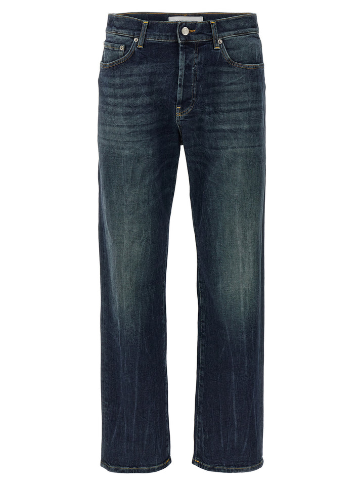 Department 5 Blue Cotton Straight-Leg Jeans