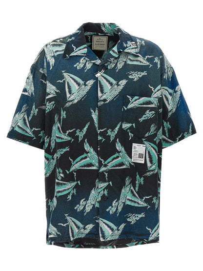 Maison Mihara Yasuhiro Blue Rayon Blouse