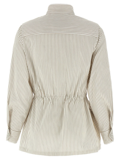 Fendi White Cotton Shell Jacket