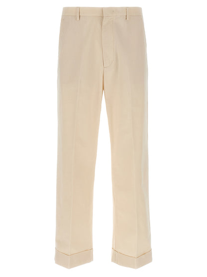 Valentino Garavani Beige Cotton Casual Pants