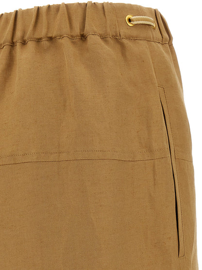 Max Mara Brown Flax Casual Pants