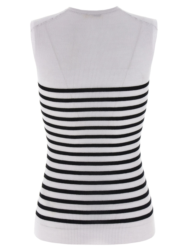 Khaite Bicolor Wool Sleeveles T-Shirt