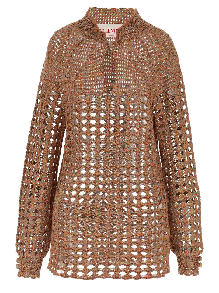 Valentino Garavani Multicolor Linen Cardigan