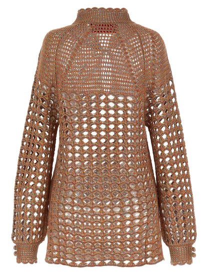 Valentino Garavani Multicolor Linen Cardigan
