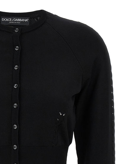 Dolce & Gabbana Black Viscose Cardigan