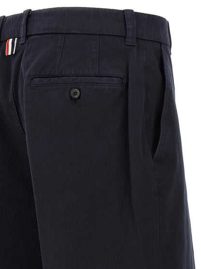 Thom Browne Blue Cotton Casual Pants