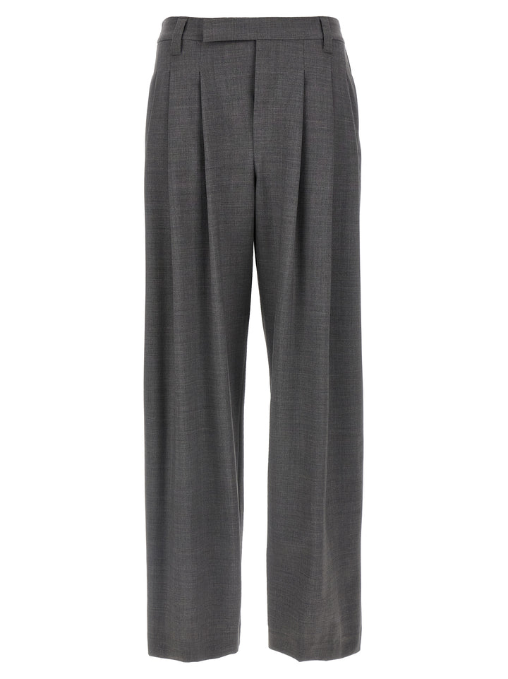 Brunello Cucinelli Gray Virgin Wool Casual Pants