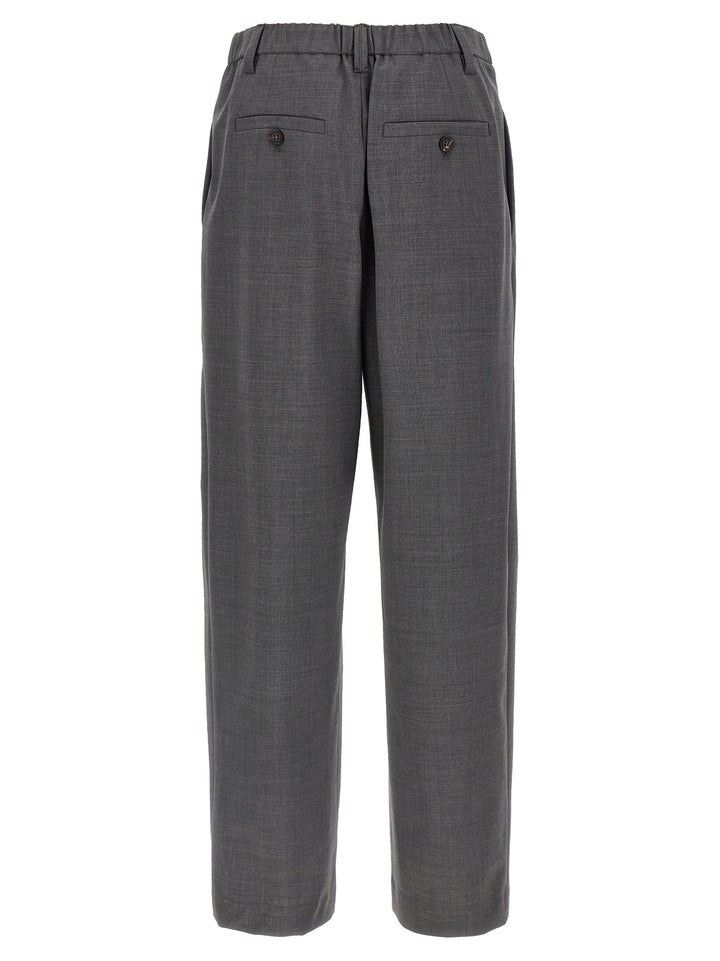 Brunello Cucinelli Gray Virgin Wool Casual Pants