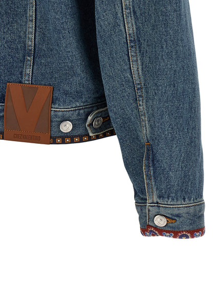 Valentino Garavani Blue Polyamide Denim Jacket