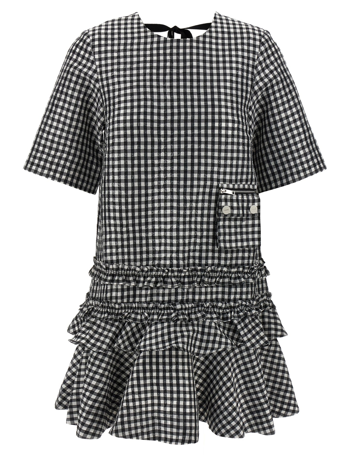 Ganni Bicolor Polyester Short Dress