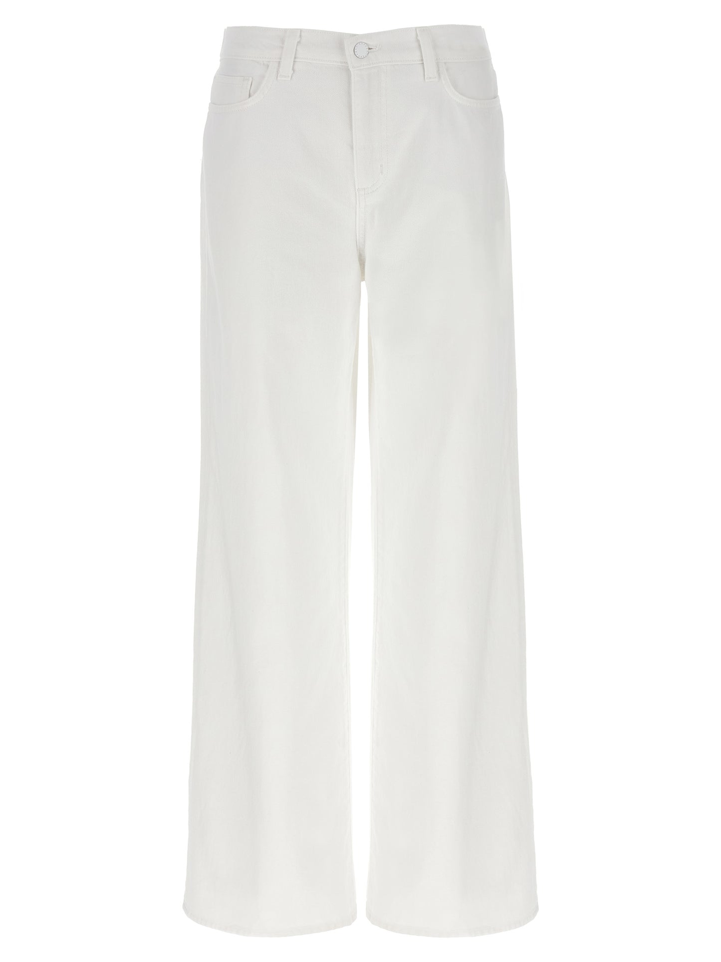 L'Agence White Cotton High-Waisted Jean