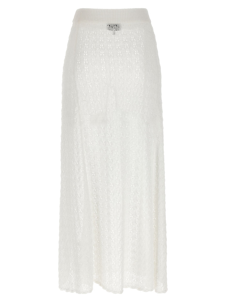 Ganni White Polyamide Mini Skirt