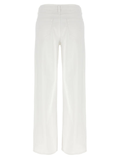 L'Agence White Cotton High-Waisted Jean