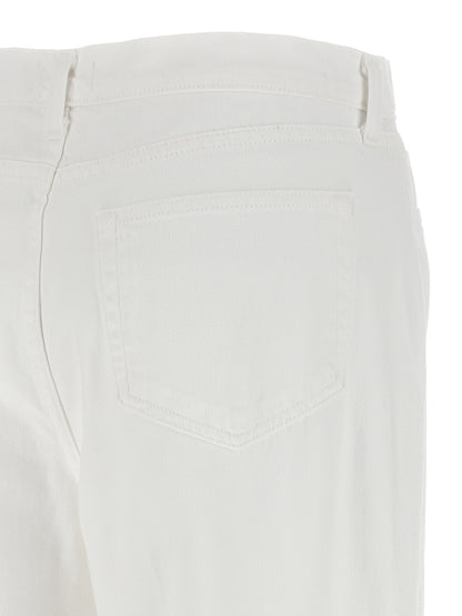 L'Agence White Cotton High-Waisted Jean